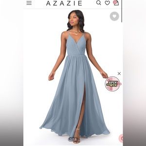 Azazie Gracie Bridesmaid Dress - Dusty Blue